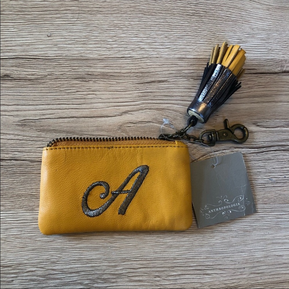 NWT Yellow Anthropologie Pouch